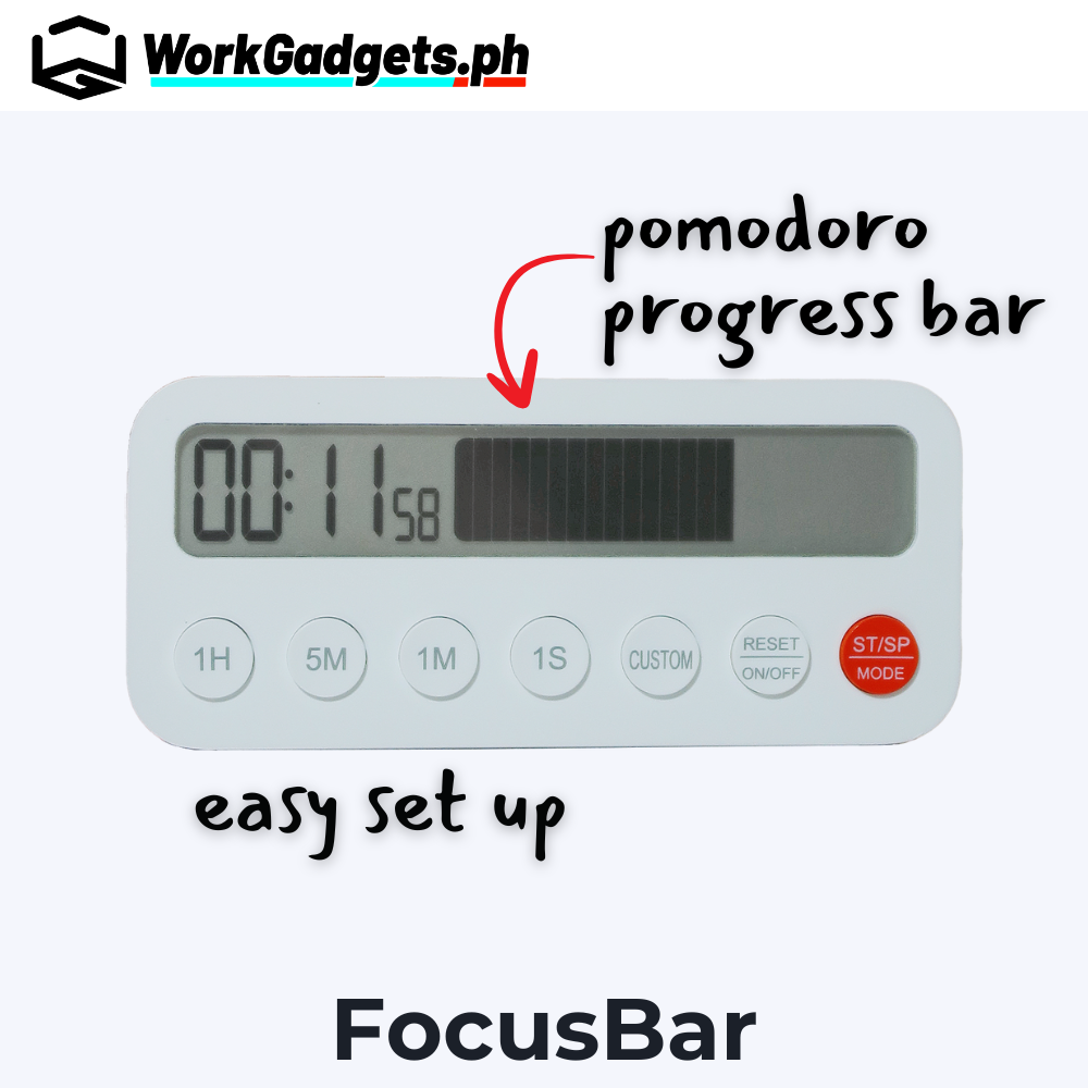 FocusBar Pomodoro Clock by WorkGadgets.ph