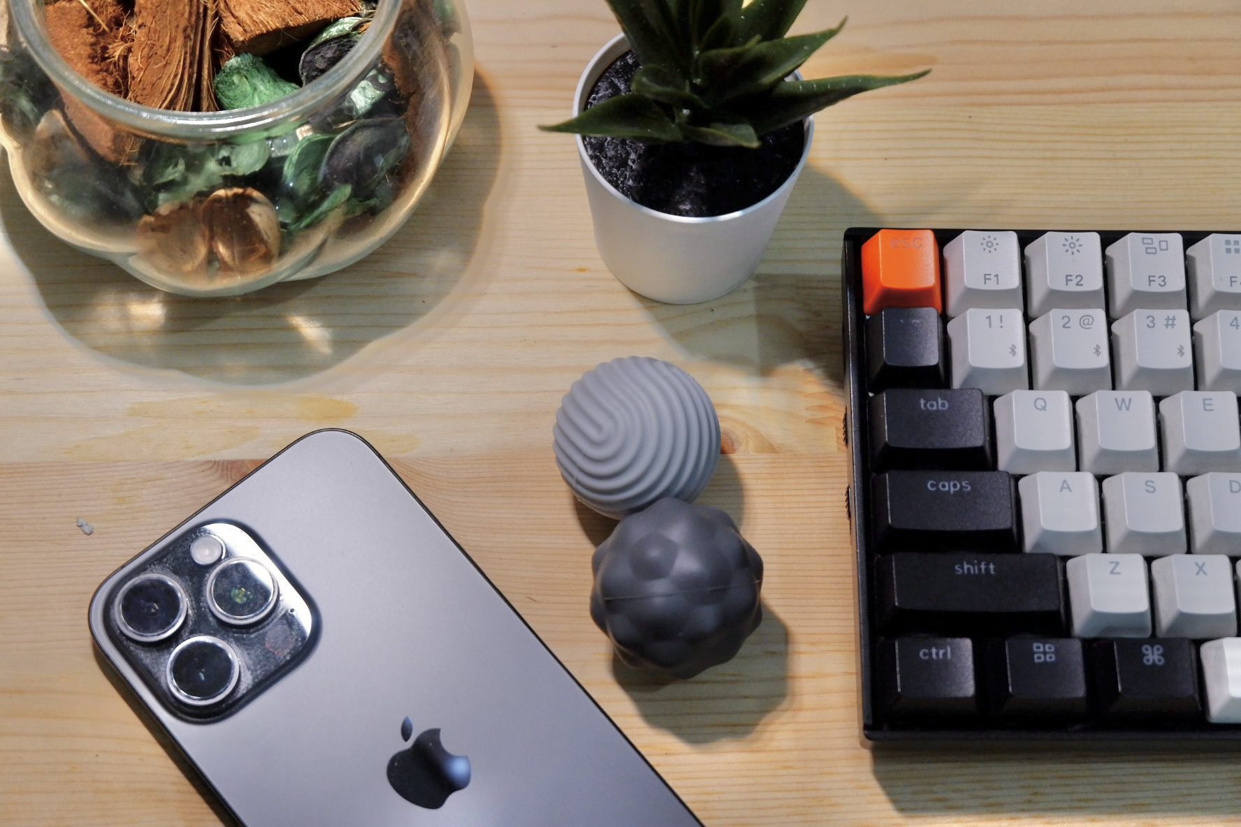 ZenOrbs - next to phone keyboard plant - WorkGadgets.ph