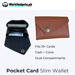 WG Pocket Card – Slim Minimalist Wallet for Cards & Cash | Dual Pocket Design | Unisex | Made in PH
